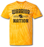Warrior Nation Short Sleeve T Shirt - Pataskala Customs YS / No Customization / Gold Tie Dye T-Shirt