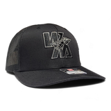 Watkins Warriors All Black Blackout Mesh Snapback Trucker Cap - Pataskala Customs Default Title Hat