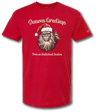 Seasons Greetings From Bigfoot Short Sleeve T-shirt - Pataskala Customs Red / YS T-Shirt