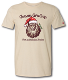 Seasons Greetings From Bigfoot Short Sleeve T-shirt - Pataskala Customs Tan / YS T-Shirt