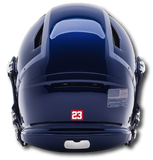 Custom Team Helmet Number Decals Sheet - Pataskala Customs Default Colors of Black w/ White Numbers Decals