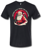 Santa Getting Jolly Under The Mistletoe Short Sleeve T-shirt - Pataskala Customs Black / YS T-Shirt
