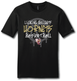 Hornets Graffiti Basketball Short Sleeve T Shirt - Pataskala Customs YXS / No Customization / Black T-Shirt