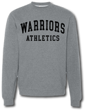 Warriors Athletics Crewneck Sweatshirt (CUSTOMIZE FOR YOUR SPORT) - Pataskala Customs YS / Heather Grey / No Customization Sweatshirt