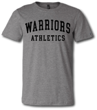 Warriors Athletics Short Sleeve T Shirt (CUSTOMIZE FOR YOUR SPORT) - Pataskala Customs YS / No Customization / Heather Grey T-Shirt