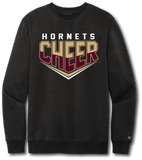 Hornet Cheer Crewneck Sweatshirt - Pataskala Customs YXS / Black / No Customization Hoodie