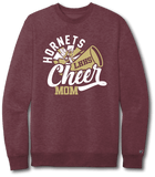 Hornet Cheer MOM (Customizable) Crewneck Sweatshirt - Pataskala Customs YXS / Maroon / No Customization Hoodie