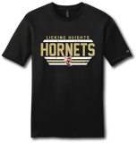 Hornets Short Sleeve T Shirt - Pataskala Customs YXS / No Customization / Black T-Shirt