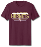 Hornets Short Sleeve T Shirt - Pataskala Customs YXS / No Customization / Maroon T-Shirt