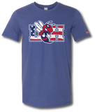 Hornets Red White and Blue Short Sleeve T Shirt - Pataskala Customs YXS / No Customization / Navy Blue T-Shirt