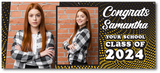 Senior Banner Template Multiple Sizes - Pataskala Customs Large - 84in x 36in / High School Senior Banner Banners
