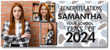 Senior Banner Template Multiple Sizes - Pataskala Customs Large - 84in x 36in / High School Senior Banner Banners
