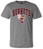 Hornets Retro Arch Short Sleeve T-Shirt - Pataskala Customs YS / No Customization / Heather Grey T-Shirt