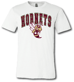 Hornets Retro Arch Short Sleeve T-Shirt - Pataskala Customs YS / No Customization / White T-Shirt