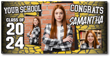 Senior Banner Template Multiple Sizes - Pataskala Customs Medium - 48in x 24in / High School Senior Banner Banners