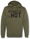 My Wife is Hot Hoodie - Pataskala Customs S / OD MIlitary Green / No Customization Hoodie