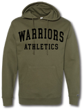 Warriors Athletics Hoodie (CUSTOMIZE FOR YOUR SPORT) - Pataskala Customs YS / Military Green / No Customization Hoodie