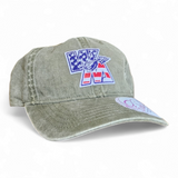 Watkins Warriors Unstructured Pony Tail Cap - Pataskala Customs WM USA Flag Hat