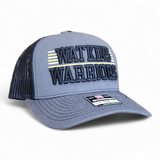 Watkins Warriors Mesh Snapback Trucker Cap - Pataskala Customs Heather Grey/Black Hat