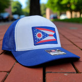 OHIO Flag Mesh Snapback Trucker Cap - Pataskala Customs Default Title Hat