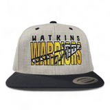 Watkins Warriors Retro Snapback Cap - Pataskala Customs Black Hat