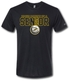 Warrior Senior Golf Parent Short Sleeve T Shirt (Customize For Your Year) - Pataskala Customs YS / No Customization / Black T-Shirt