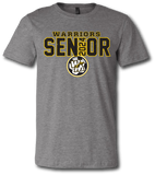 Warrior Senior Soccer Short Sleeve T Shirt (Customize For Your Year) - Pataskala Customs YS / No Customization / Heather Grey T-Shirt