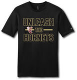 Unleash The Hornets Short Sleeve T Shirt - Pataskala Customs YXS / No Customization / Black T-Shirt