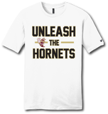 Unleash The Hornets Short Sleeve T Shirt - Pataskala Customs YXS / No Customization / White T-Shirt