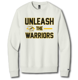 Unleash The Warriors Crewneck Sweatshirt - Pataskala Customs YS / White / No Customization Sweatshirt