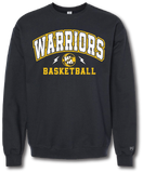 Warriors Basketball Crewneck Sweatshirt - Pataskala Customs YS / Black / No Customization Hoodie