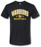 Warriors Basketball Short Sleeve T Shirt - Pataskala Customs YS / No Customization / Black T-Shirt