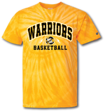 Warriors Basketball Short Sleeve T Shirt - Pataskala Customs YS / No Customization / Gold Tie Dye T-Shirt