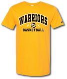 Warriors Basketball Short Sleeve T Shirt - Pataskala Customs YS / No Customization / Gold T-Shirt