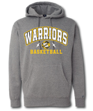 Warriors Basketball Hoodie - Pataskala Customs YS / Heather Grey / No Customization Hoodie