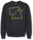 WM Blackout With Gold Outline Crewneck Sweatshirt - Pataskala Customs YS / Black / No Customization Hoodie