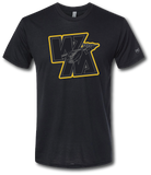 WM Blackout With Gold Outline Short Sleeve T Shirt - Pataskala Customs YS / No Customization / Black T-Shirt