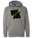WM Blackout With Gold Outline Hoodie - Pataskala Customs YS / Heather Grey / No Customization Hoodie