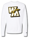 WM Block Crewneck Sweatshirt - Pataskala Customs YS / White / No Customization Hoodie