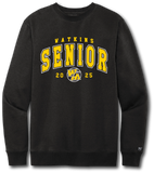 Watkins Senior Crewneck Sweatshirt (Customizable) - Pataskala Customs YS / Black / No Customization Sweatshirt