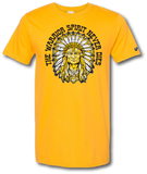 Warrior Spirit Never Dies Short Sleeve T Shirt - Pataskala Customs YS / No Customization / Gold T-Shirt