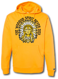 Warrior Spirit Never Dies Hoodie - Pataskala Customs YS / Gold / No Customization Hoodie