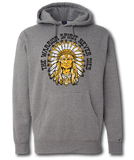 Warrior Spirit Never Dies Hoodie - Pataskala Customs YS / Heather Grey / No Customization Hoodie