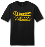 Warrior Nation Script Short Sleeve T Shirt - Pataskala Customs YXS / No Customization / Black T-Shirt