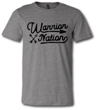 Warrior Nation Script Short Sleeve T Shirt - Pataskala Customs YXS / No Customization / Heather Grey T-Shirt