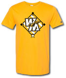 Warriors Baseball Diamond Short Sleeve T Shirt - Pataskala Customs YS / No Customization / Gold T-Shirt