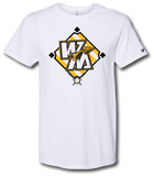 Warriors Baseball Diamond Short Sleeve T Shirt - Pataskala Customs YS / No Customization / White T-Shirt