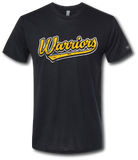 Warriors Script Short Sleeve T Shirt - Pataskala Customs YS / No Customization / Black T-Shirt