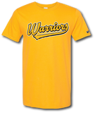 Warriors Script Short Sleeve T Shirt - Pataskala Customs YS / No Customization / Gold T-Shirt