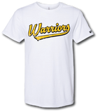 Warriors Script Short Sleeve T Shirt - Pataskala Customs YS / No Customization / White T-Shirt